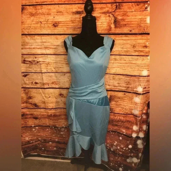 VENUS Women’s asymmetrical dress light blue - Picture 3 of 15